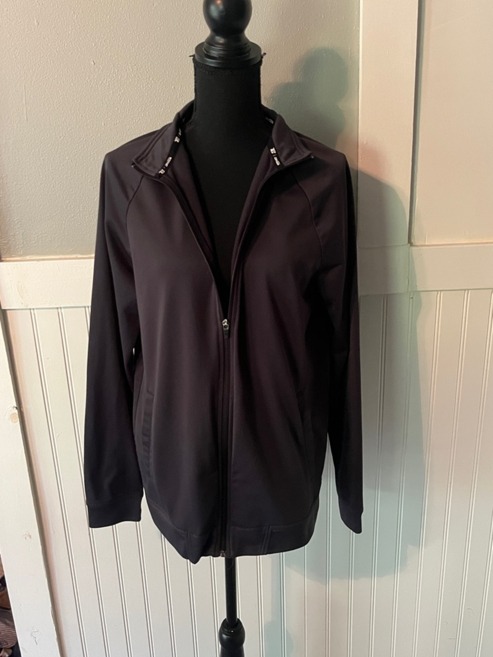Black Full-Zip Athletic Jacket